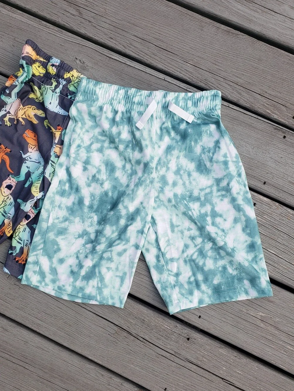 Cat & Jack Dinosaur & Tie-Dye Shorts Size Medium 8 - 10